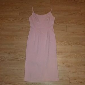 Pink bodycon midi dress